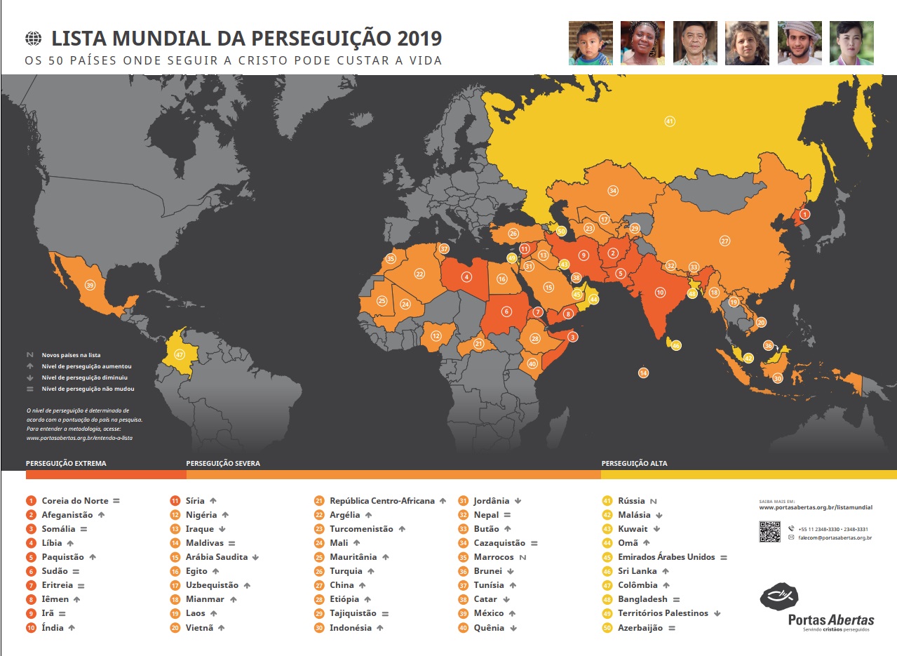 Lista de Países perseguidos pelo evangelho Portas Abertas